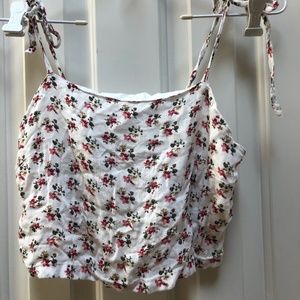 American Eagle floral tank crop top